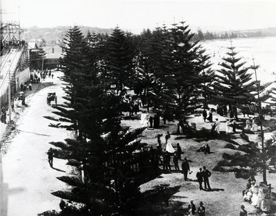 Southern end of Manly Beach showing South Steyne and a water chute