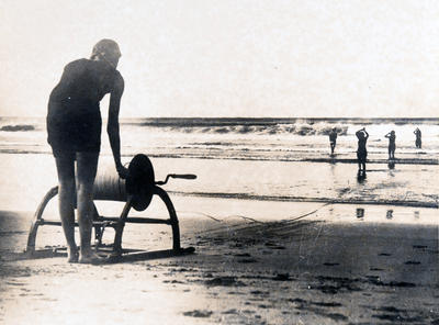 Members of Manly Women's Rescue and Resuscitation team in action