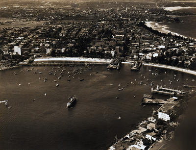 Aerial view over Manly and beyond