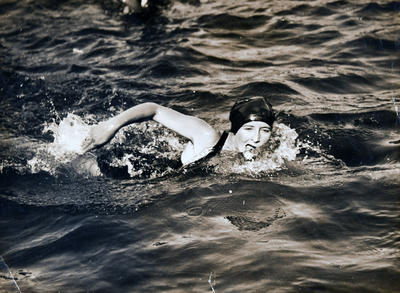 Violet Armstrong (Smith) swimming