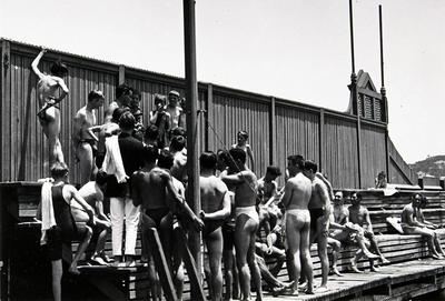 Swimmers at Manly Baths