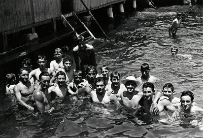 Swimmers at Manly Baths