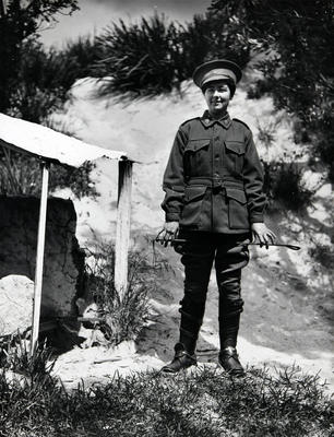 Minnie Bell at one of the camps at Freshwater Beach