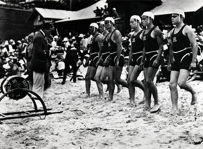 Manly Belt Crew during a surf carnival on Manly Beach