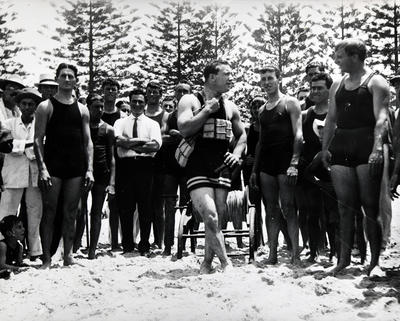 Lifesavers(group) during a carnival