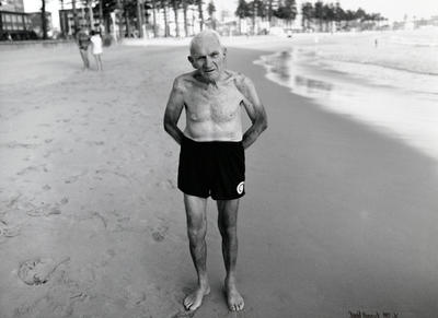 This gent travels from Mosman every day to swim in the Manly surf