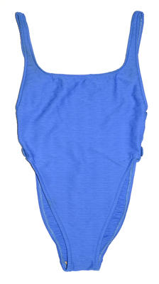 Royal Blue one piece with buttons down the sides