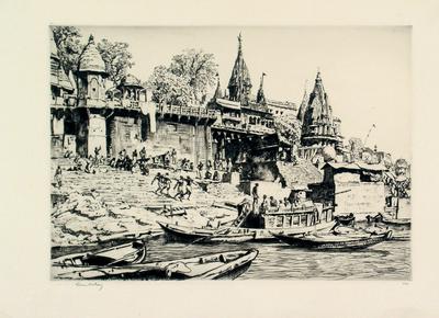 The burning Ghat, Benares