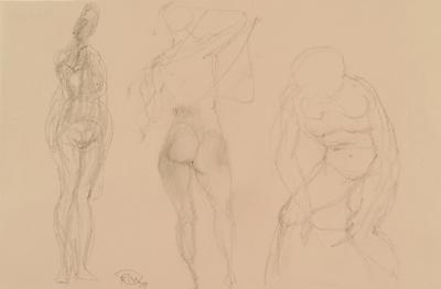 Untitled (Three figures, signed between 1st and 2nd figures)