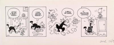 The Introduction to 'Lucky Cat'cartoon strip