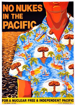 No Nukes in the Pacific - coloured poster