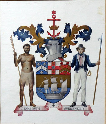 Colour bromide of Coat of Arms of City of Sydney for reproduction