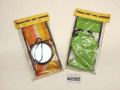 2 unopened headrests and mirror bag sets, Tremayne's Sun Sundries