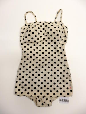 White with black dots in bri-nylon