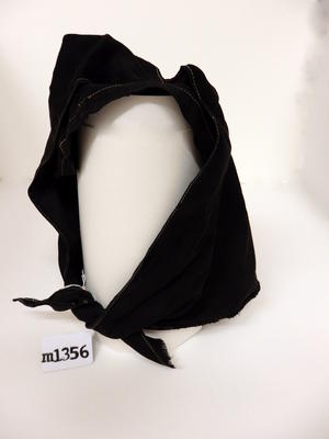 Black cotton head scarf to be used as bathing cap