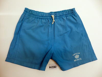 Lifeguard shorts in turquoise blue with 2 pockets and drawstring - says Inspector - Life Guard