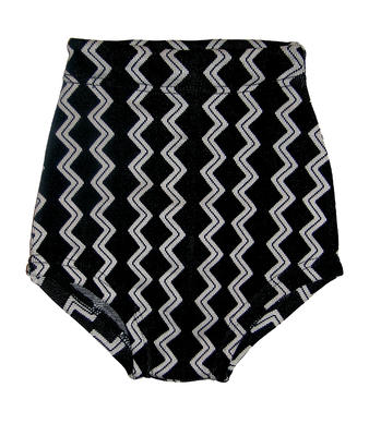 Black and white zigzag print nylon material