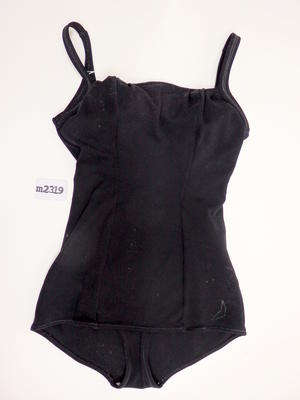 Black one piece with square neck