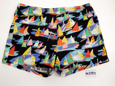 Cotton trunks with inner cotton pant - sail boat pattern