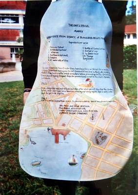 apron especially decorated for a competition in both 2004 and 2005 with a Highly Commended award