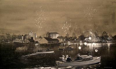 Jubilee water pageant, Manly, 1927