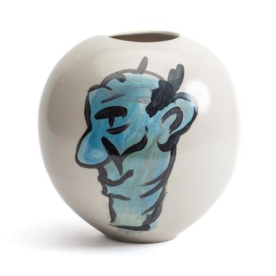 Vase (thrown by Lyn Hart, painted by Adam Cullen)