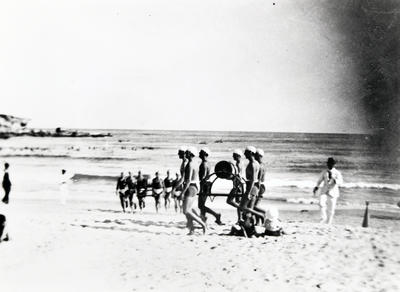 Manly Surf Club's rescue and resuscitation team performing at a surf carnival