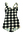 Bri-nylon black and white "optical" check print low back skirted front elasticised leg openings, logo 3 LHS.