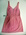 Cotton chenille pin midriff of crocheted mesh in pink cotton V-neck low-back narrow straps buttoned back zip at back machine sewn