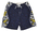 Blue with hibiscus pattern and white trim with white and yellow hibiscus pattern down sides. White lace up front and velcro down front. 100% polyester, size 32.