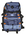 Navy blue, light blue and orange back pack bag. 'Shred' style with clips and zips