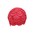 Pink ladies bathing cap with half moon shapes and raised star like shapes, contoured around ears