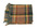 Heavy wool blanket in dull multicoloured tartan tassels on two ends