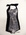 Cotton black with grey black and white patterned section down centre front, four tie shoulder straps, shirred back, cotton lined front