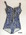 Cotton and nylon blue and white paisley print ( Nylon feature OPTC) zipper down centre front moulded bust cups low back elasticised leg openings form fitting