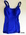 Nylon stretch royal blue body fitting panelled square neckline t-back skirted elastic leg adjustable shoulder straps with two blue buttons makers emblem front left machine made size 36, logo 2 lower font LHS.