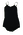 Black faille rayon vertical seams sweetheart neckline halterneck machine made white lining, logo 2 on left front.