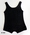 Black cotton jersey knit white interior machine stitching black