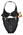 Black bikini, hi-cut with gold buttons and halter neck