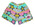 Mambo shorts with star design in pink green yellow and blue, 100% MAMBO logo