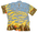 Economic rationalism shirt, blue and yellow sky with cityscape design