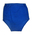 Blue cotton knit trunks with white side trim