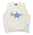 White cotton sleeveless with Mambo logo and blue star printed into middle front of top