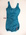 Turquoise terylene swimsuit with V back