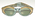 Green sun glasses with metal trim